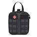 OULYLAN MOLLE First Aid Kit EMT Pouch Military Tactical Ifak Pouch Medical Utility Pouch for Travel, Car, Camping, Outdoor Sport (Black)