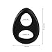 Utimi Cock Love Rings Basic Penis Ring Super Stretchy with Dual Holes, Black