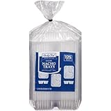 Disposable Clear Plastic Nacho Trays - 20oz, 125-Count