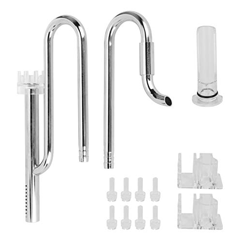 Fdit Aquarium Oil-film Skimmer Pipe Stainless Steel Fish Tank Inflow Outflow Tube Aquarium Oil Film Skimmer Filter for Fish Tank And Aquarium(12)