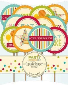 Jillibean Soup Party Playground Birthday Cupcake Toppers Picks