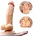 Louviva Ultra-Soft Realistic Dildo Sex Toy with Strong Suction Cup for Beginners, Women Vaginal G-spot and Adults Anal Play Pleasure, 7 Inch, Flesh