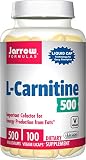 Jarrow Formulas L-Carnitine, Supports Enery, Cardiovascular Health, 500 mg, 100 Veggie Licaps