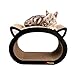PetCheer Cat Face Ultimate Scratcher Lounge Bed with Catnip, Ovalthumb 1