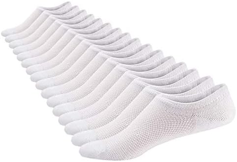 SIXDAYSOX Men's 8 Pairs No Show Odor-Resistant Non Slip Socks Shoe Size 6-11