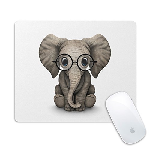 Elephant Mouse Pad, Non-slip Rectangle Mousepad Custom Design Gaming Mouse Pad Rubber Oblong Mouse Mat(Cute Baby Elephant)