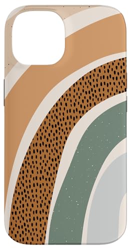 Boho Burnt Orange Half Rainbow With Dotted Pattern Arches Case for iPhone 14