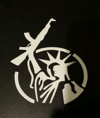 Merica Patriotic Gun Truck Car Vinyl Window Decals Stickers iPad Macbook Apple, Die cut vinyl decal for windows, cars, trucks, tool boxes, laptops, MacBook - virtually any hard, smooth surface