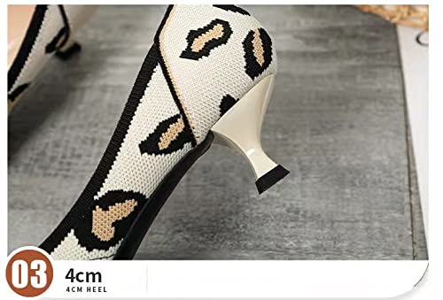 XINMEIDA Women\'s Knitted Pointed high Heels Fashion Leisure Lefu Shoes