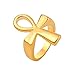 U7 Egyptian Jewelry 18K Gold Plated Cross Ankh Ring, Size 7