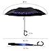 Reverse Inverted Inside Out Umbrella - Upside Down UV Sun Protection Windproof Brella That Open Better Than Most Umbrellas, Reversible Folding Double Layer, Suitable for Golf, Car, Women and Men