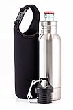Stainless Steel Beer Bottle Holder Insulator With Opener and Carrying Case