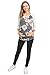 Hello Miz Women's Baseball Crew Neck Flower Raglan sleeve Maternity T-Shirt Top (Medium, Navy/Ivory)