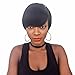 WTB Hair Short Synthetic Wigs For Black Women Black Cosplay Wigs with Free Wig Cap