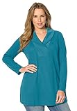Roamans Women's Plus Size Thermal Shawl Tunic