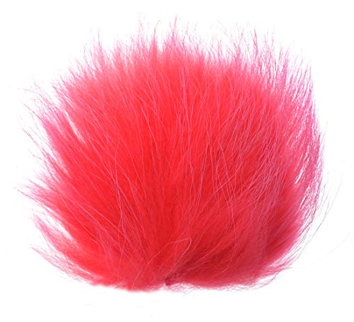 The Fly Fishing Place Fly Tying Materials - Finn Raccoon Fur Master Pack - 4 Fluorescent Colors - Red Yellow Fire Orange Chartreuse Tube Fly Streamer Hair