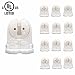 12Pcs UL Listed T5 Bi-Pin Lamp Holder, JACKYLED Lamp Socket Tube Accessory Lamp Aging Test, Max Wattage 120W