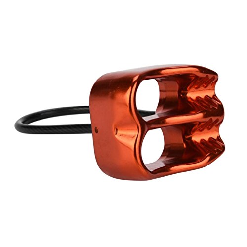Nacome Double Slot Belay Device For Climbing Safety Abseiling Belay Rappelling Device (Orange)