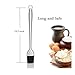 O'YA BBQ Basting Brushes for Grilling Baking Marinating, Food Grade BPA Free Silicone Brush, Set of 3, Two Stainless Steel Handle and One Plastic Handle Silicone Pastry Brush, FDA Proved