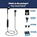 Bluetooth Headphones, Wireless Headphones Bluetooth V4.1 Earbuds with Mic Stereo Earphones Noise Cancelling Sweatproof Sports Headset for iPhone X 8 7 Plus Samsung Galaxy S9 and Android Phones (black)