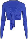 PurpleHanger Women's Long Sleeve Bolero Shrug Open Crop Cardigan