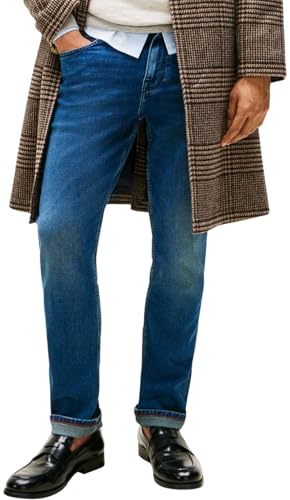 Tommy Hilfiger Uomo Jeans Denton Oliver Straight Fit, Blu (Oliver Blue), 34W/40L