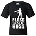 Floss Like A Boss - Flossin Dance Funny Emote Youth T Shirt - Large - Black