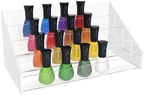 4 Tier Acrylic Nail Polish Display Stand (White)