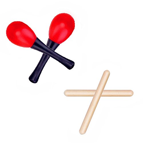 JYFY Musical Instruments 12 Pcs Percussion Toy Rhythm Band Xylophone Set for Kids Preschool Educational with Carrying Bag - Thumbnail 6