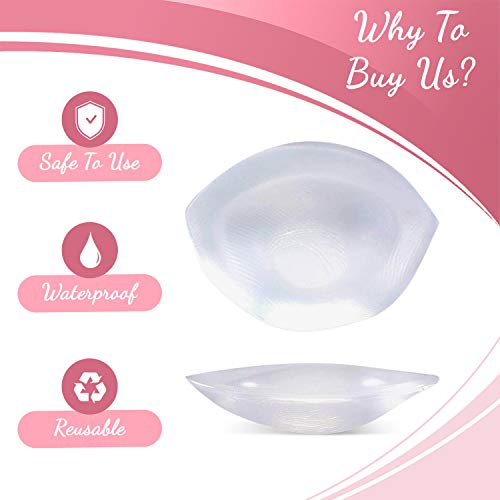 Silicone Bra Inserts Breast - Waterproof Enhancers Clear Gel BRA Inserts A to D Cup for Swimsuits & Bikini Push Up Molding Pad - Thumbnail 2