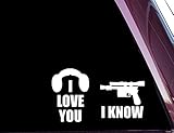 Han & Leia - I Love You/I Know - Precision-Cut Vinyl Decals