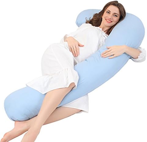 Joyourbaby L Shape Multifunctional Side Sleeping Pillow-Pregnancy Body Pillows (Sky Blue)