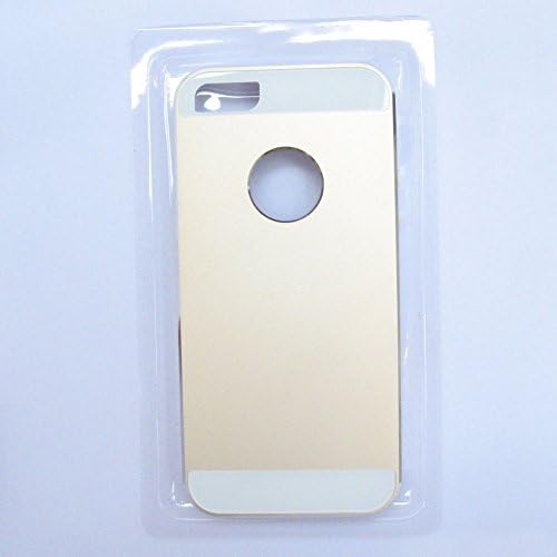 YED Back High Tensile Aluminium Case, Back Hard Protector Shell for Iphone SE (Champagne Gold)