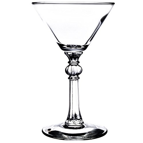 Libbey 8882 Art Deco 4.5 oz Martini Glass, Set of 6 with Bonus FDL Picks