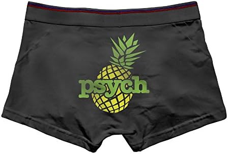 JingleBoo Psych Pineapple Men's Stretchable Underwear Medium Black