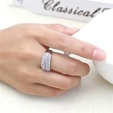 Simayixx Rings,Womens Vintage Beautiful White