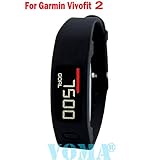 VOMA USA Garmin Vivofit 2 Wristband/Garmin Band/Garmin Vivofit 2 Band/Garmin Wristband/Garmin Bracelet/Garmin replacement band(bk)