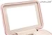 LE PAPILLION JEWELRY Jewelry Box Faux Leather Travel Jewelry Box Organizer | Elegant Outlook Display Storage Case with Large Mirror | Jewelry Box Gift for Women, Great Gift Idea(Pink)