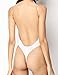HOLYSNOW Plunging V-Neck Clear Straps Backless Thong Bodysuit