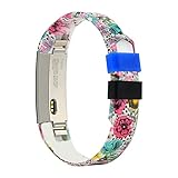 GeekSpark for Fitbit Versa Bands, Woven Fabric Quick Replacement Accessories Wristbands with Classic Square Stainless Steel Clasp for Fitbit Versa Smartwatch