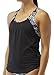 TYR 88TEM7AL Emerald Lake 2-in-1 Tank Top, Black/Grey, Large
