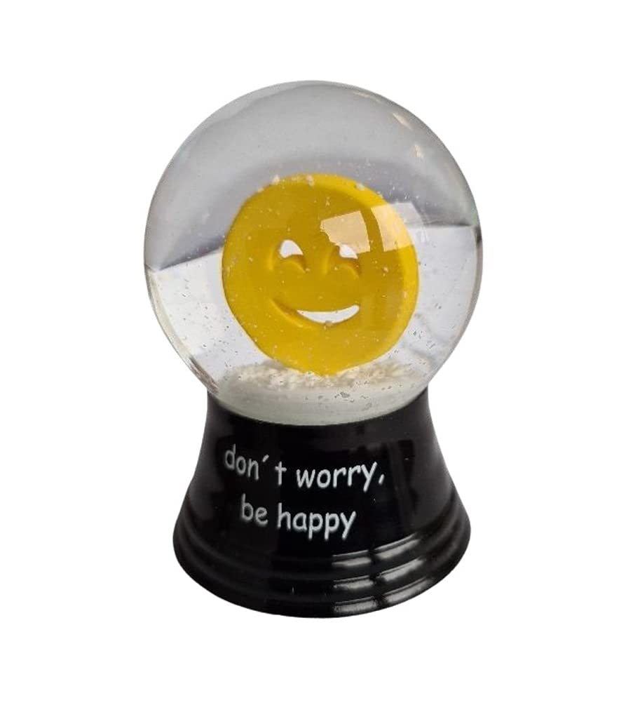Real Glass Snow Globe - Almost Like Real Snow - Smiley Face Design 4.5 cm — image 1