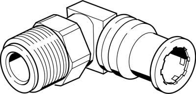 Festo 162876 Model CRQSL-3/8-10 Push-In L-Fitting