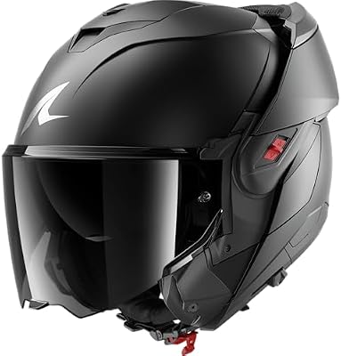 , Casco Moto Modulare OXO DARK SHADOW Black Mat Titan A08, XS