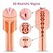 UTIMI Male Masturbator Cup 3D Textured Vagina Pussy Stocker Blow Job Sex Toy for Male Masturbation,with Water Based Lubricant