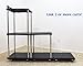 LapWorks Link-It Utility Cart, Heavy Duty, 350 Pound, Modular, Multipurpose Rolling Cart (2 Tier) Black Platform with Chrome Poles