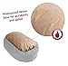 Majestic Pet 52 Inch Suede Calming Dog Bed Washable – Cozy Soft Round Dog Bed with Spine Support for Dogs to Rest their Head - Fluffy Donut Dog Bed 52x35x11 (Inch) - Round Pet Bed X- Large – Stone