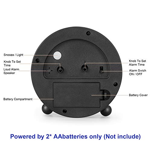 4 Clock+Mensent+Silent+Ticking+Battery+Powered