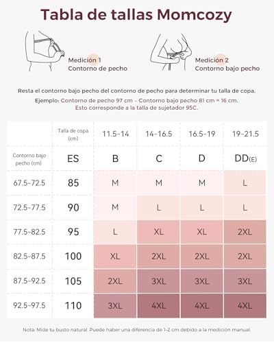 momcozy Breastfeeding Bra, Soft Cotton USA Seamless Nursing Bra, Fixed Padding, No Underwire, for Pregnancy