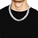 JINGRAYS 3-6mm Curb Chain Necklace for Men Biker Punk Style,Stainless Steel Chain, 20-28 inches -Silver